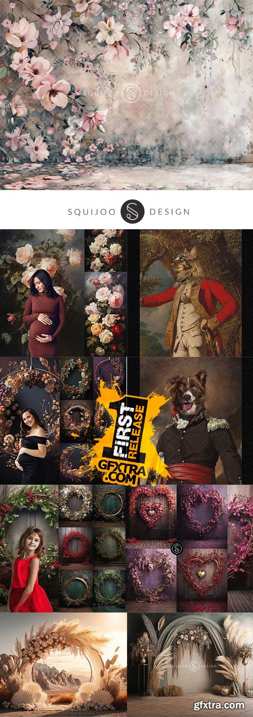 Squijoo - Digital Backdrops - Fine Art 92xPSDs