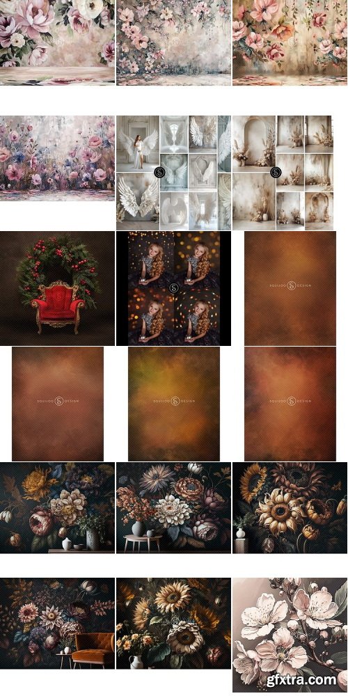 Squijoo - Digital Backdrops - Fine Art 92xPSDs