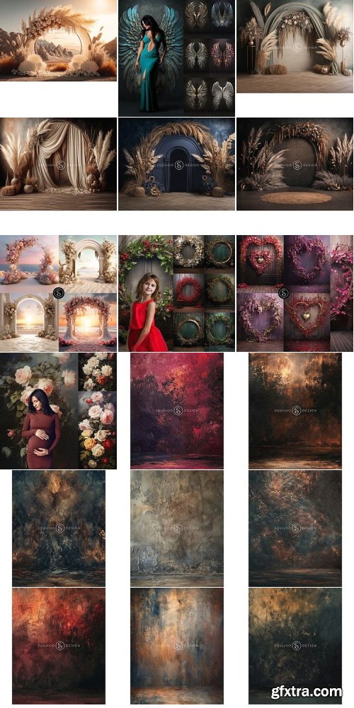 Squijoo - Digital Backdrops - Fine Art 92xPSDs