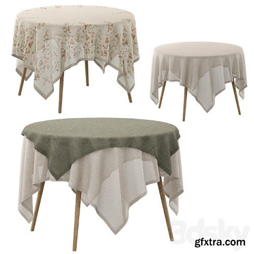 3dsky Pro - Set of linen tablecloths