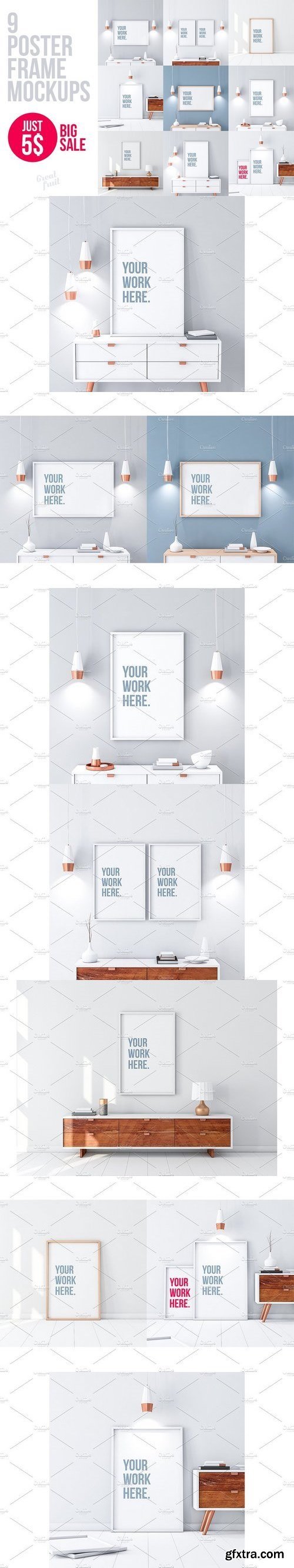 CM - Poster Frame Mockup Bundle 1788287