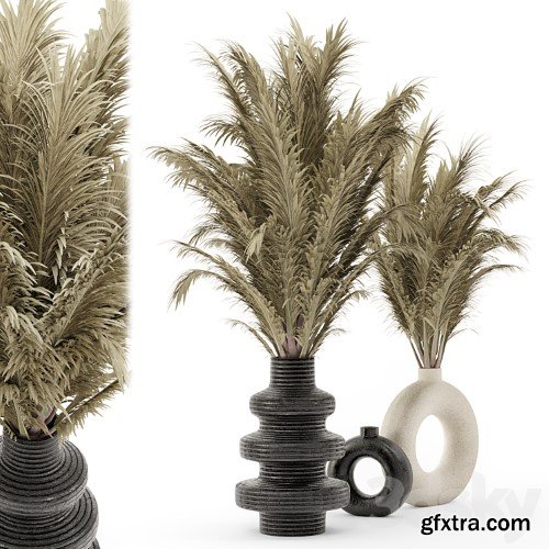 3dsky Pro - Collection Dry Bouquet Plants Pots - Set 1876