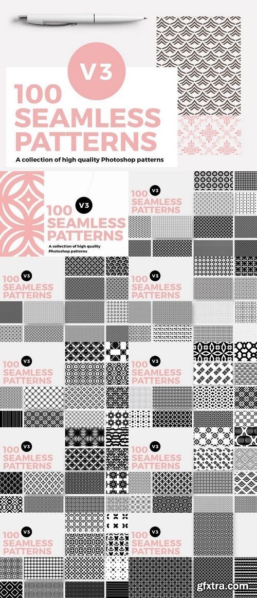 100 Seamless Photoshop Patterns - V3 1432213
