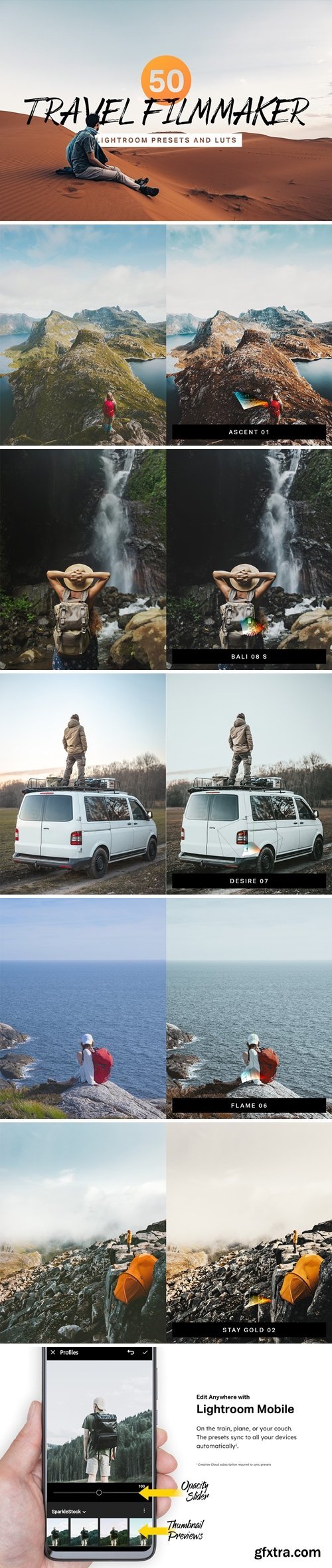 CM - 50 Travel Filmmaker Lightroom Presets and LUTs 4516211