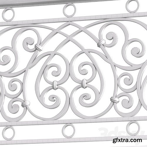 3dsky Pro - Classic balcony Forged Fence
