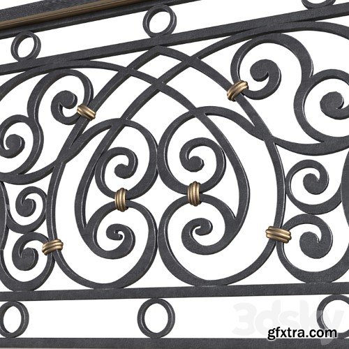 3dsky Pro - Classic balcony Forged Fence