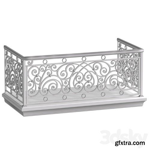 3dsky Pro - Classic balcony Forged Fence