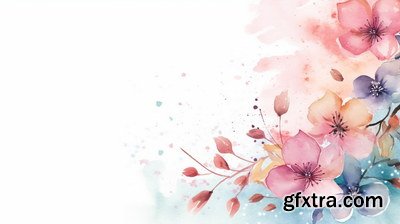 Spring Floral Background Illustrations 45xJPG