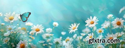 Spring Floral Background Illustrations 45xJPG