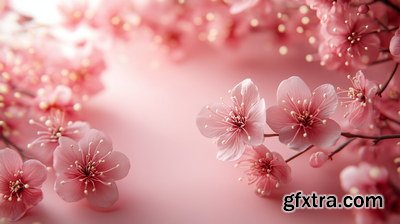 Spring Floral Background Illustrations 45xJPG