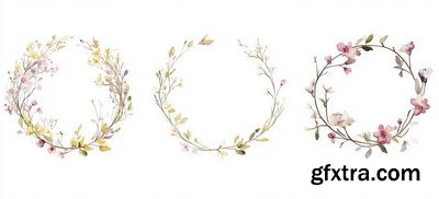 Spring Floral Background Illustrations 45xJPG