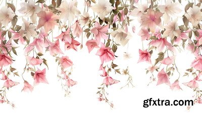 Spring Floral Background Illustrations 45xJPG