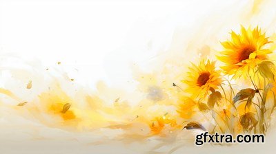 Spring Floral Background Illustrations 45xJPG
