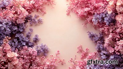 Spring Floral Background Illustrations 45xJPG