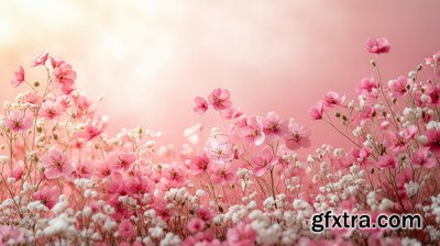 Spring Floral Background Illustrations 45xJPG