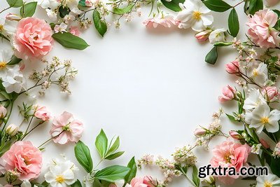 Spring Floral Background Illustrations 45xJPG