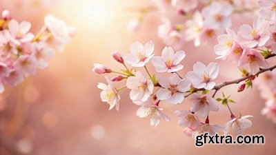 Spring Floral Background Illustrations 45xJPG