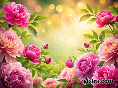 Spring Floral Background Illustrations 45xJPG