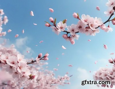 Spring Floral Background Illustrations 45xJPG