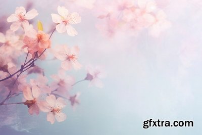 Spring Floral Background Illustrations 45xJPG