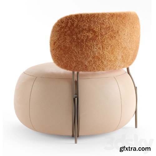 3dsky Pro - SINO armchair. BAMBI WHITE. BAMBI ORANGE. Baby geo