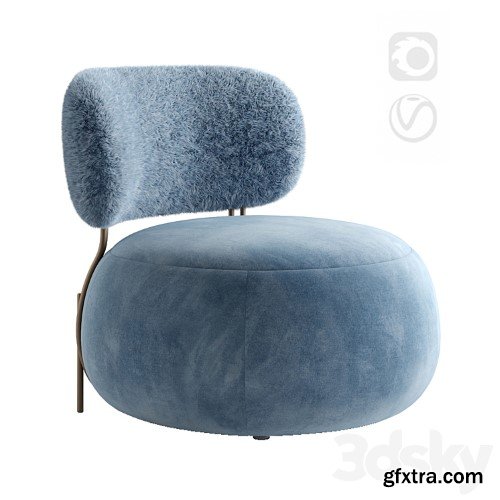 3dsky Pro - SINO armchair. BAMBI WHITE. BAMBI ORANGE. Baby geo