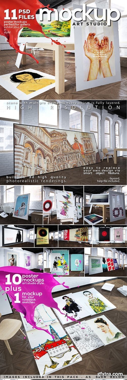 CM - Art Studio-Poster Mock-up vol.8 265135