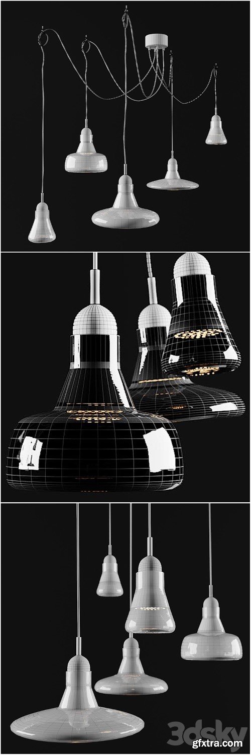 3dsky Pro - BROKIS SHADOW 5ER SET PENDANT LIGHT