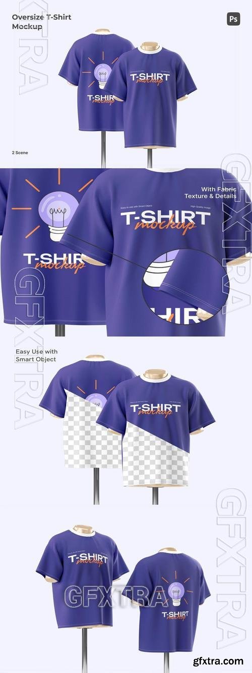 Oversize T-Shirt with Mannequin Mockup 7JQSL52