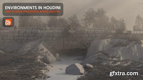 Cgside - Environments in Houdini | Part 4 - Vines, Rocks and Fog