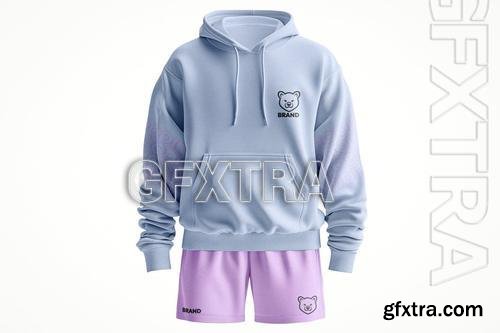 Casual Hoodie Outfit Mockup JV46DT6