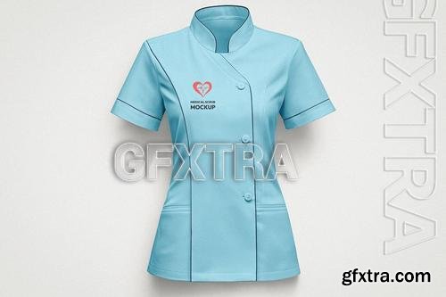 Collared Nurse Uniform Mockup K9KNKCK