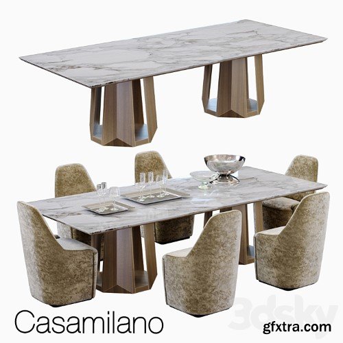 3dsky Pro - casamilano kandinsky table with charlotte chair