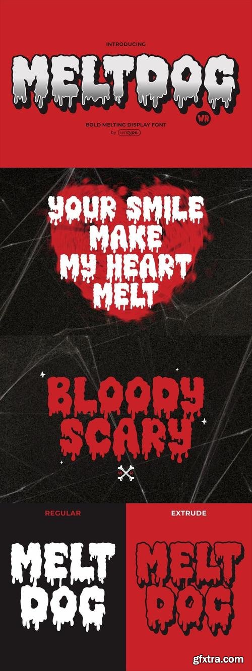Meltdog - Melted Display Font