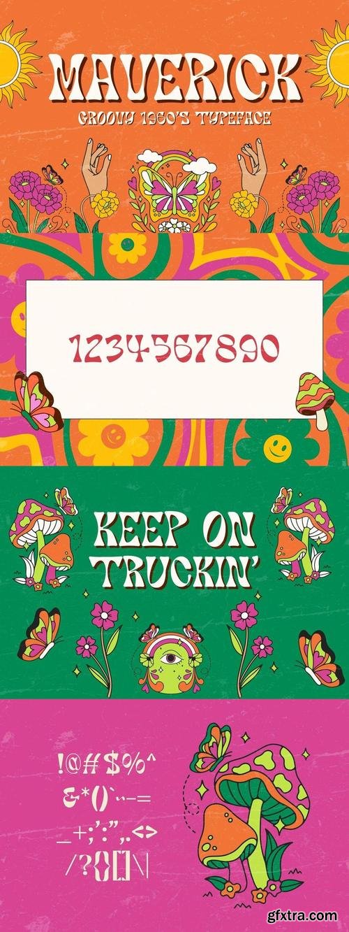 Maverick - Groovy 1960\'s Inspired Typeface