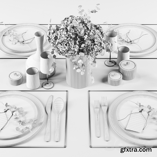 3dsky Pro - Beige Table Setting