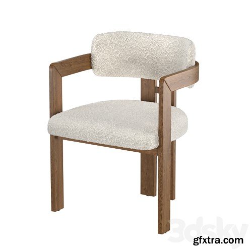 3dsky Pro - Curved Walnut Dining Chair