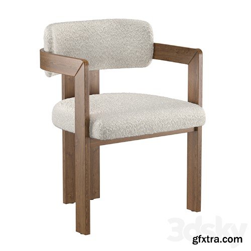 3dsky Pro - Curved Walnut Dining Chair