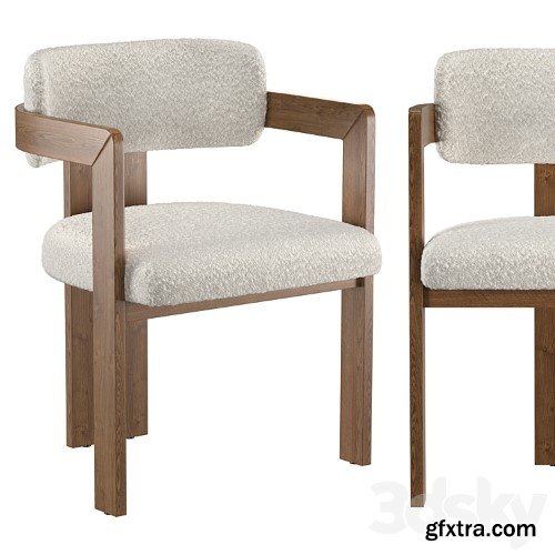 3dsky Pro - Curved Walnut Dining Chair