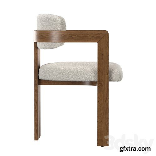 3dsky Pro - Curved Walnut Dining Chair