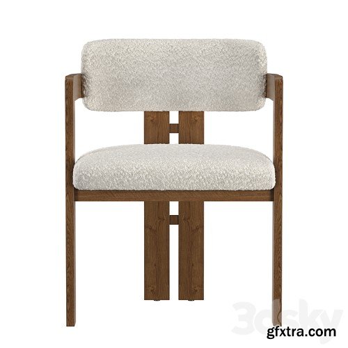 3dsky Pro - Curved Walnut Dining Chair