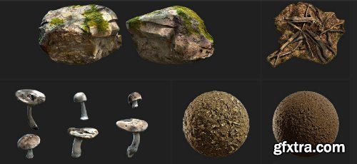 Quixel - Mountain Slope 3D Asset Collection