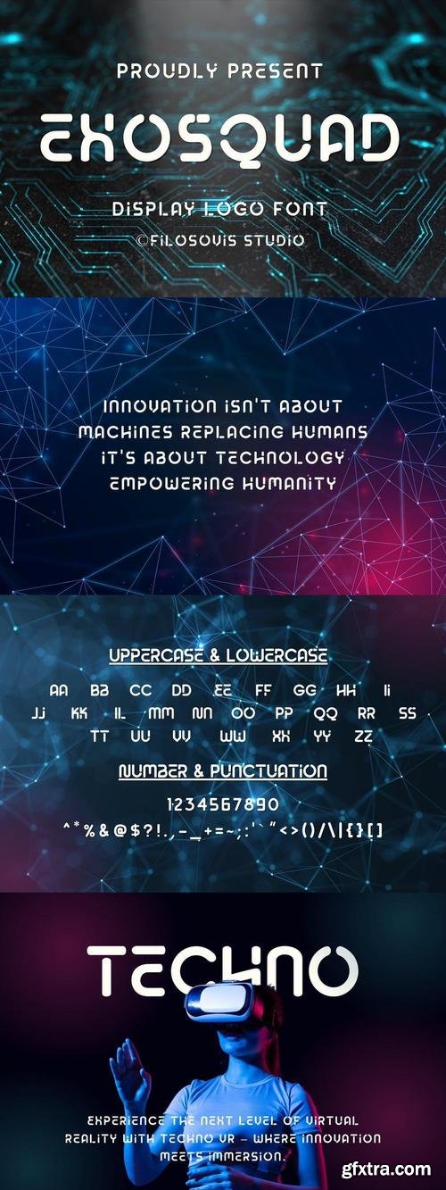 Exosquad | Display Logo Font