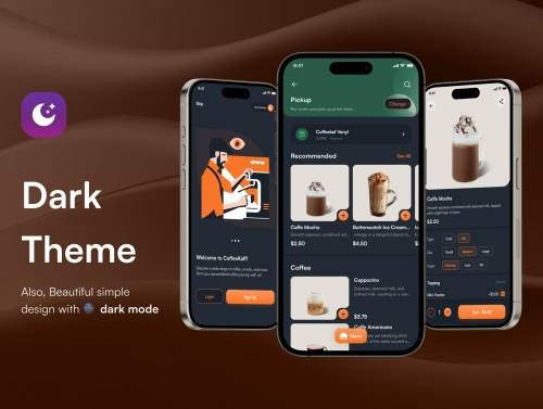 'Coffeekaf - Coffee Shop App UI Kit'