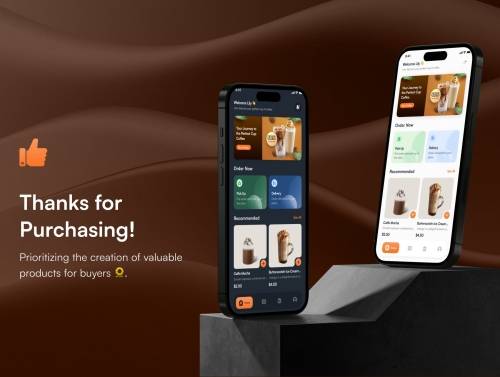 'Coffeekaf - Coffee Shop App UI Kit'