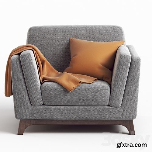 3dsky Pro - ARTICLE Ceni Pyrite Gray Armchair