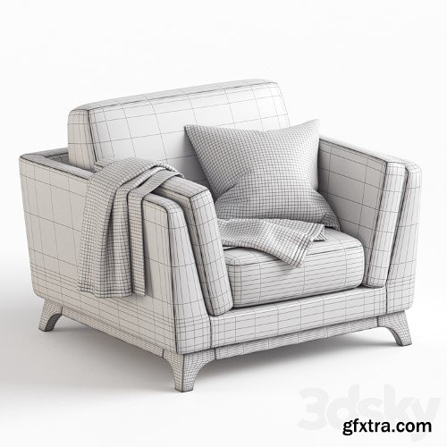 3dsky Pro - ARTICLE Ceni Pyrite Gray Armchair