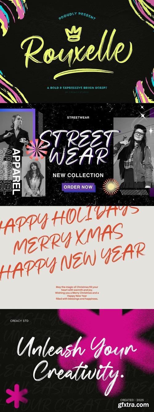Rouxelle - A Bold & Expressive Brush Script