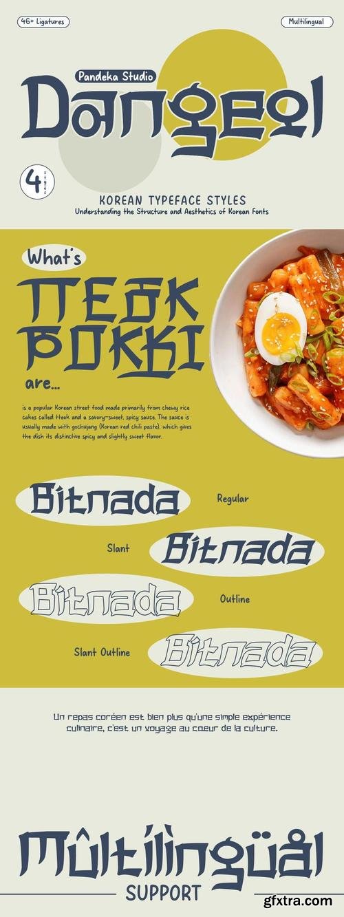 Dangeol - 4 Korean Styles Font