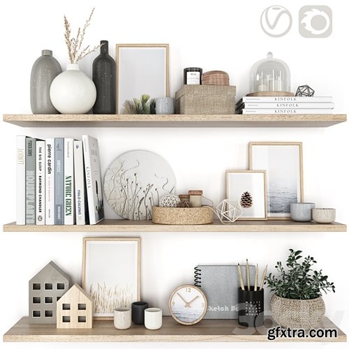 3dsky Pro - Decorative shelf set